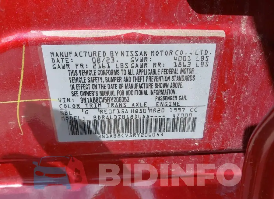 3N1AB8CV5RY206053 Photo# 9