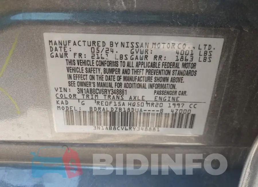 3N1AB8CV6RY348881 Photo# 9