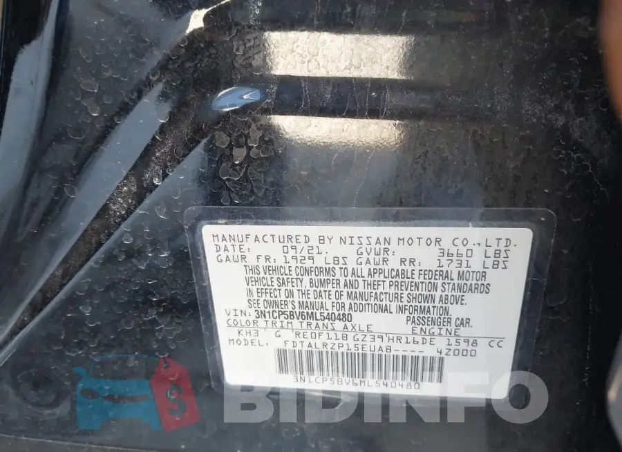 3N1CP5BV6ML540480 Photo# 9