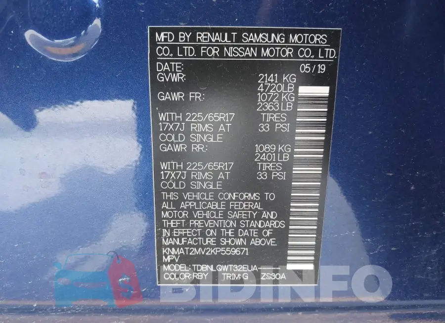 KNMAT2MV2KP559671 Photo# 9
