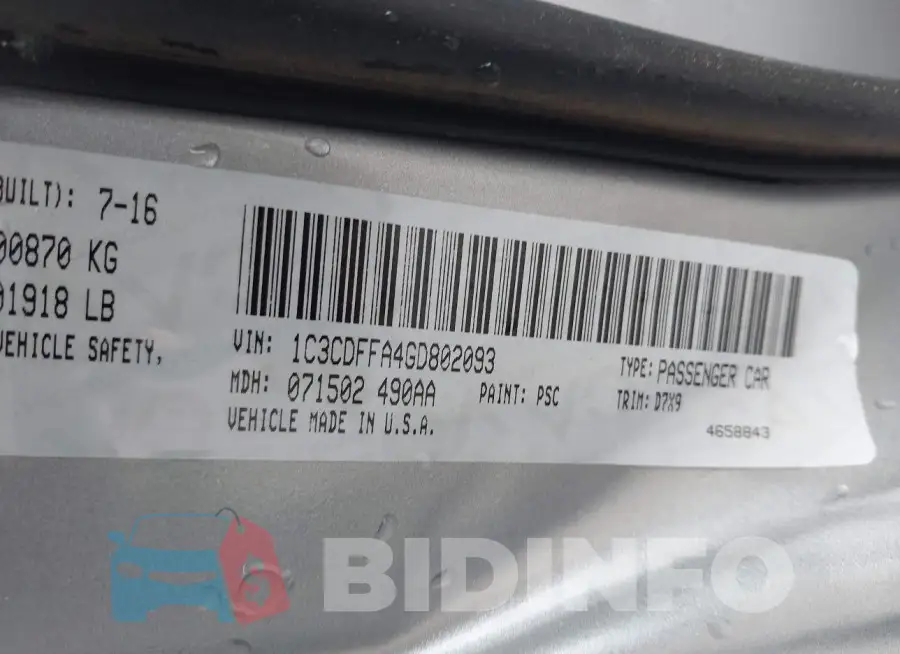 1C3CDFFA4GD802093 Photo# 9