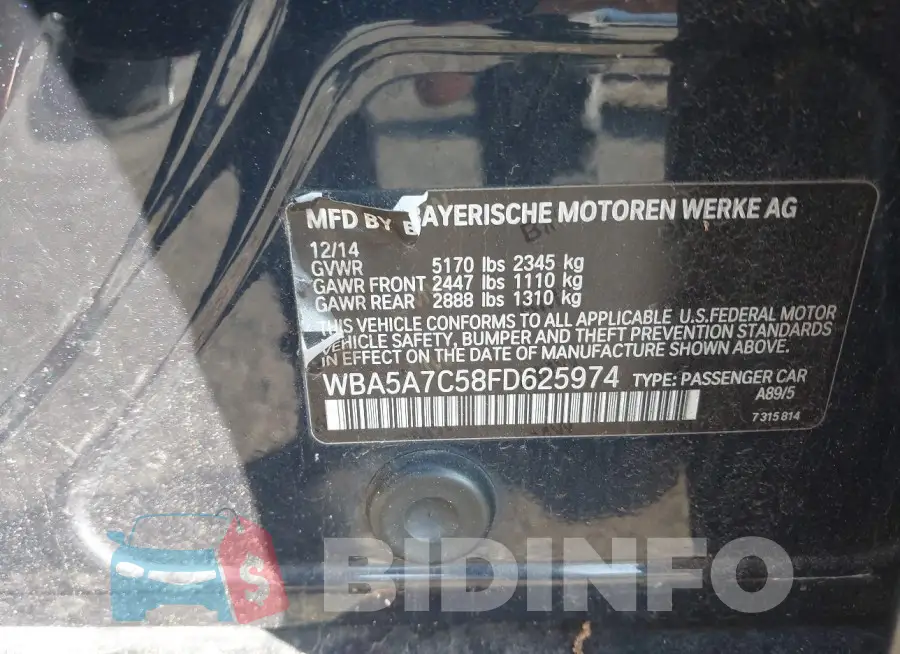 WBA5A7C58FD625974 Photo# 9