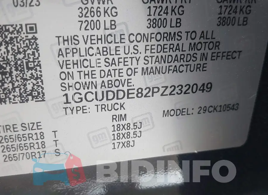 1GCUDDE82PZ232049 Photo# 9