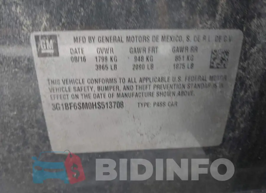 3G1BF6SM0HS513708 Photo# 8