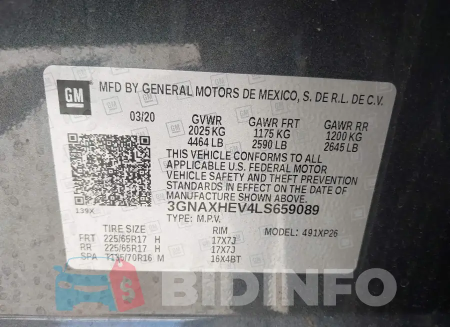 3GNAXHEV4LS659089 Photo# 9