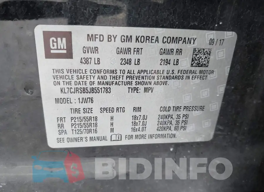 KL7CJRSB5JB551783 Photo# 9
