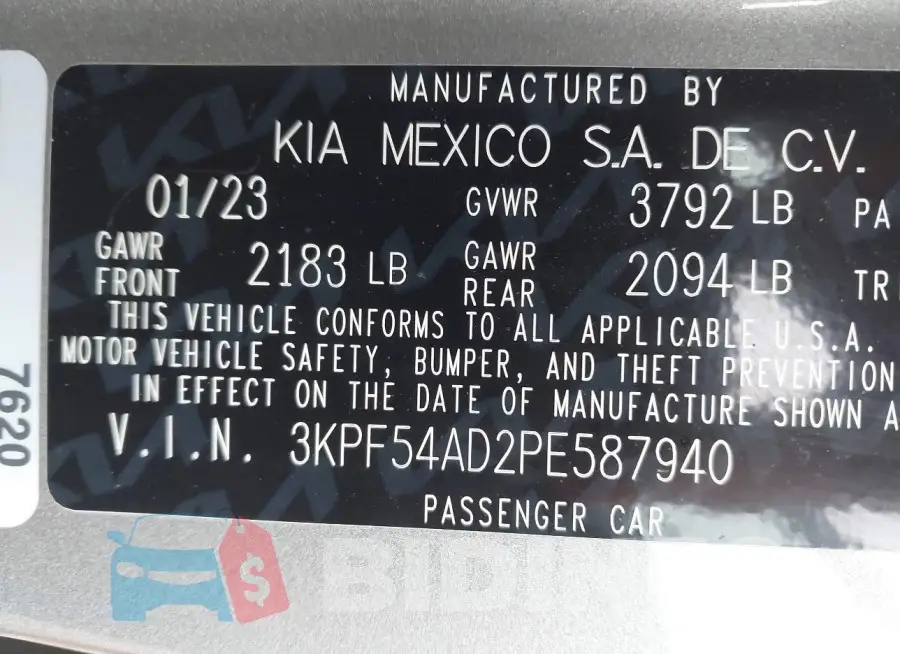 3KPF54AD2PE587940 Photo# 9