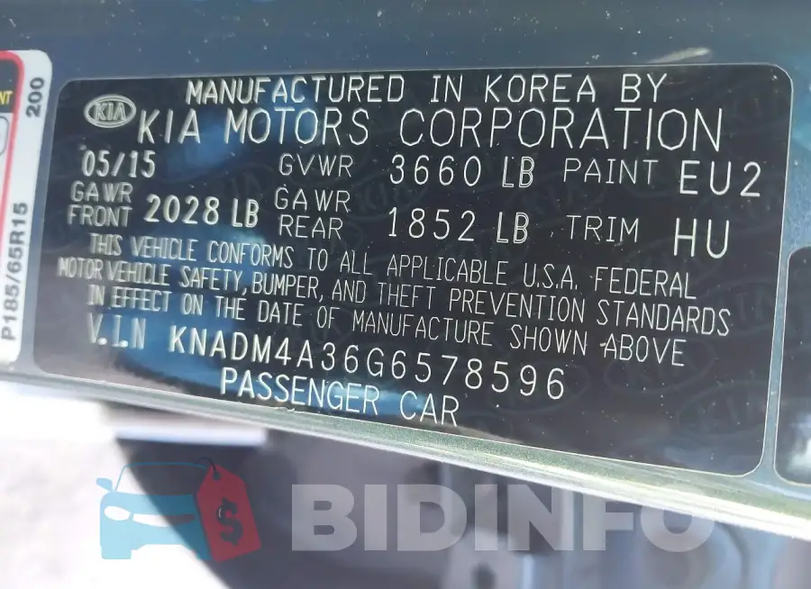 KNADM4A36G6578596 Photo# 9