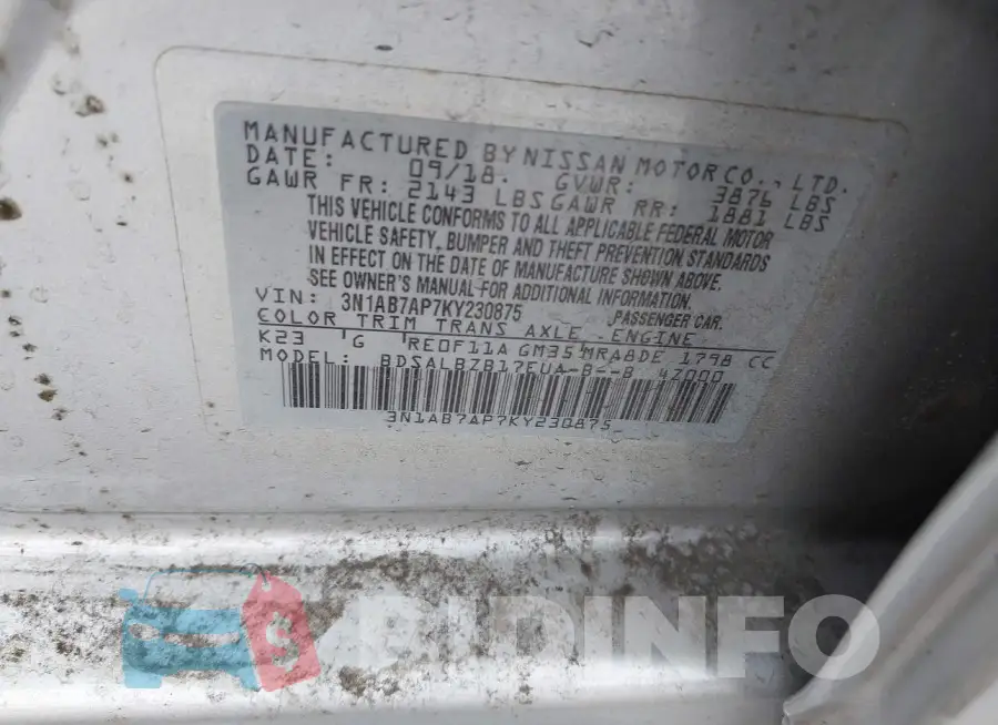 3N1AB7AP7KY230875 Photo# 9