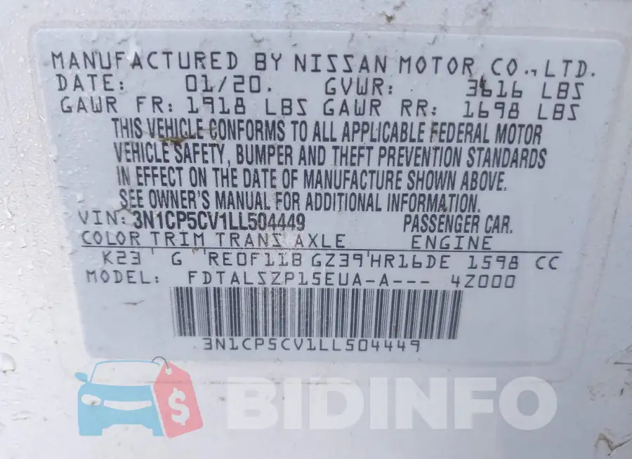 3N1CP5CV1LL504449 Photo# 9