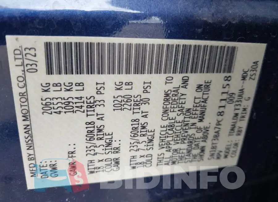 5N1BT3BA7PC811158 Photo# 9