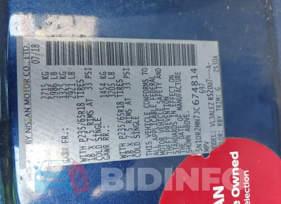 5N1DR2MN7JC674814 Photo# 9