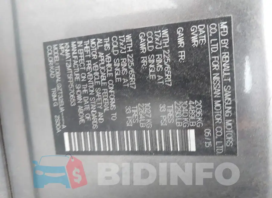 KNMAT2MT5FP570653 Photo# 9