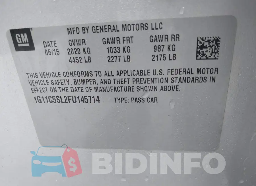 1G11C5SL2FU145714 Photo# 9