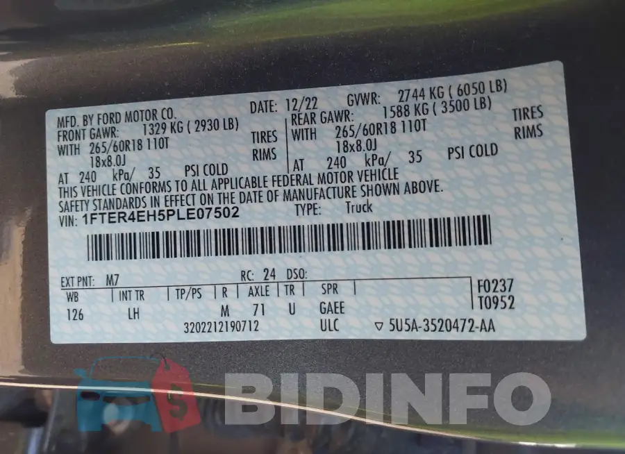 1FTER4EH5PLE07502 Photo# 9