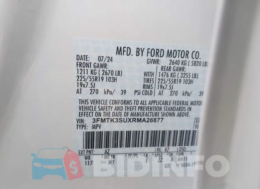 3FMTK3SUXRMA26877 Photo# 9