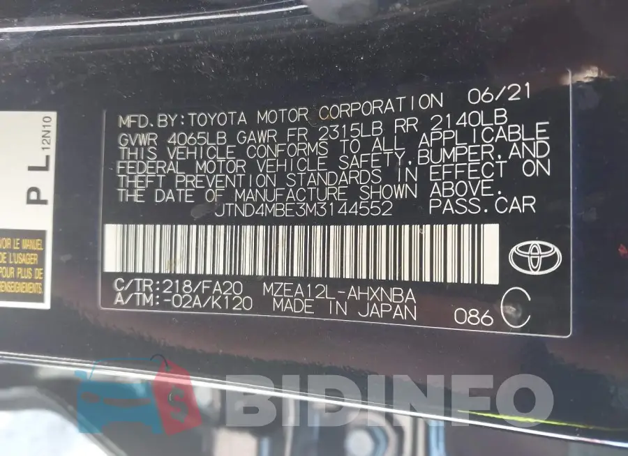 JTND4MBE3M3144552 Photo# 9
