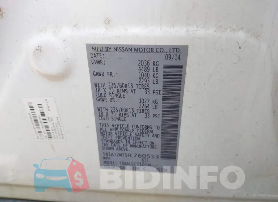 5N1AT2MT5FC760553 Photo# 9