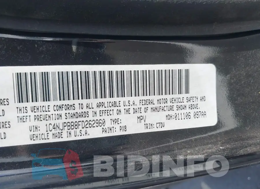 1C4NJPBB8FD262960 Photo# 9