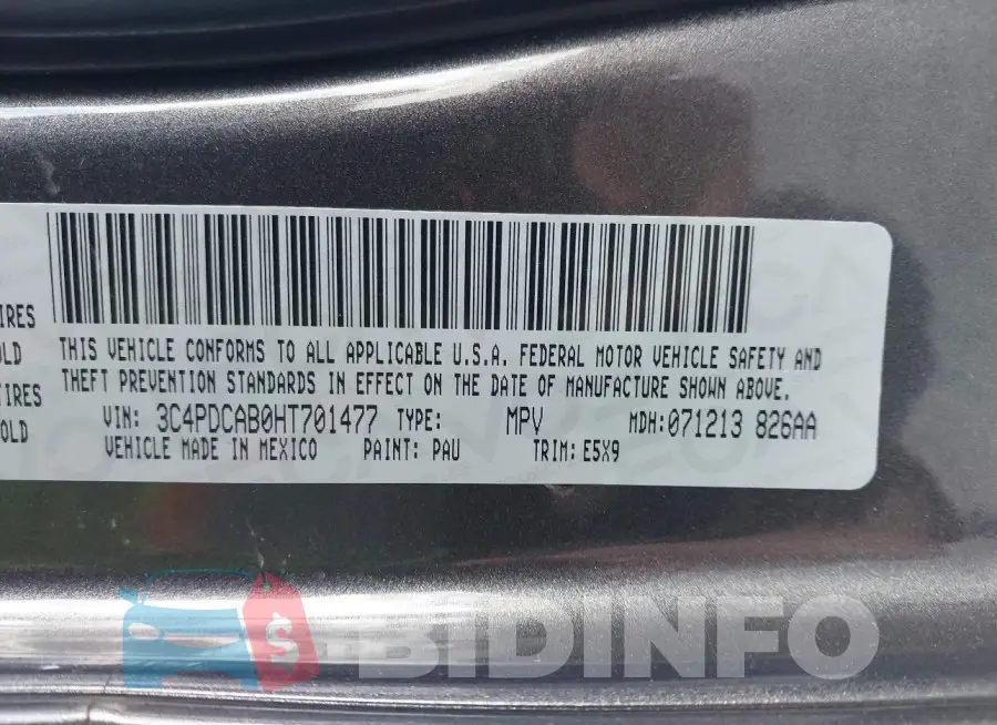 3C4PDCAB0HT701477 Photo# 9