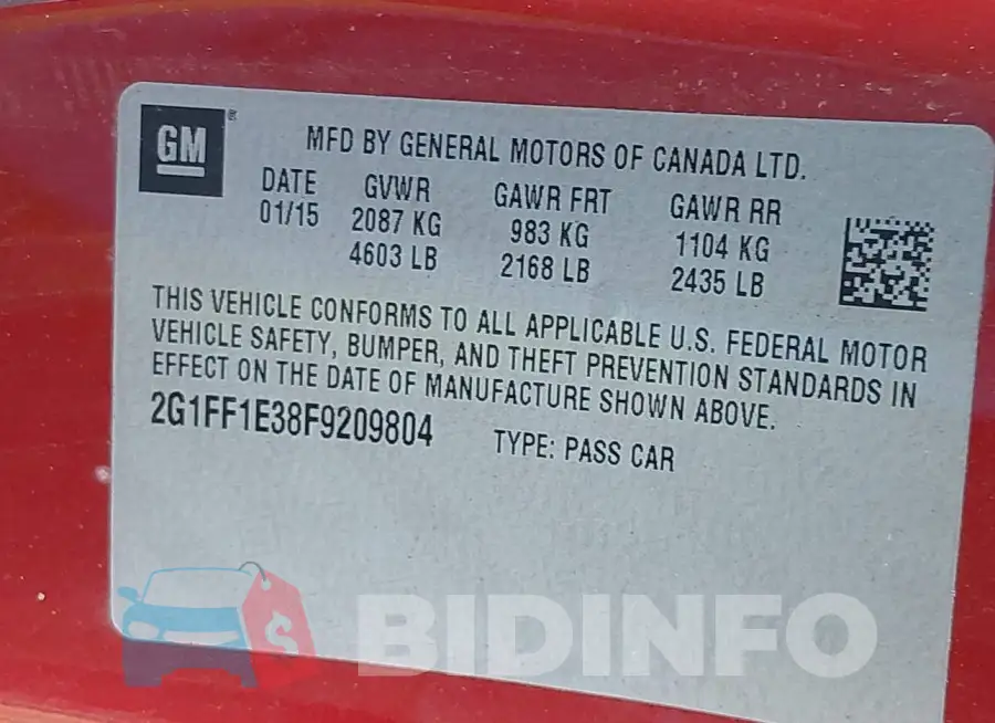 2G1FF1E38F9209804 Photo# 9