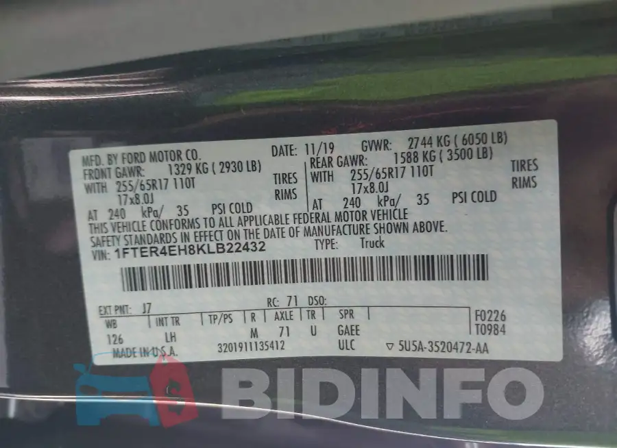 1FTER4EH8KLB22432 Photo# 9