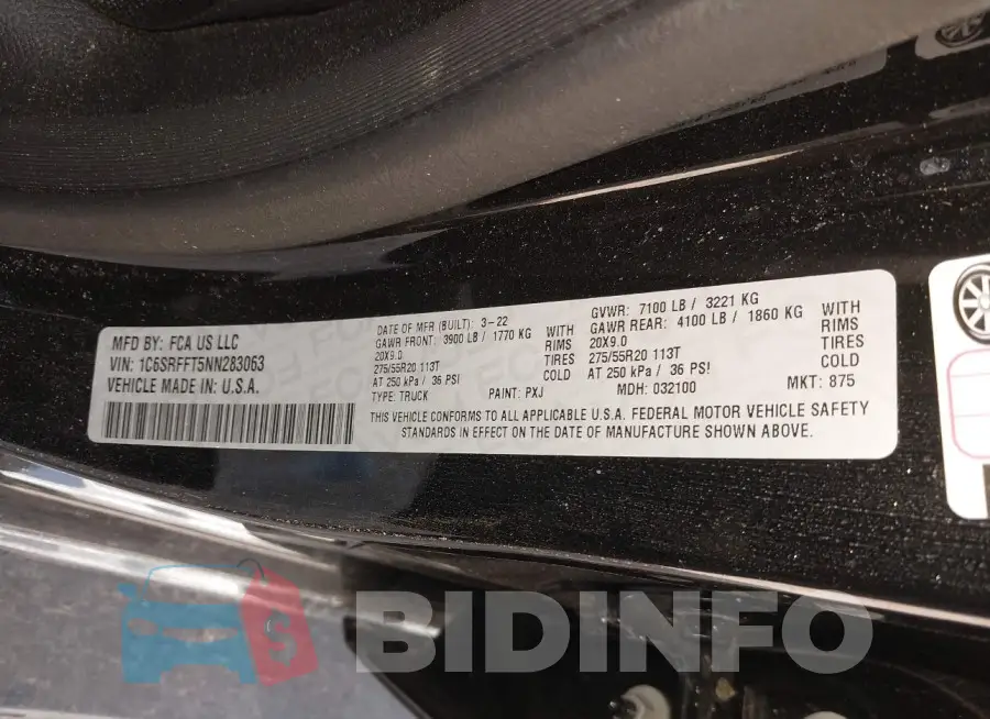 1C6SRFFT5NN283063 Photo# 9