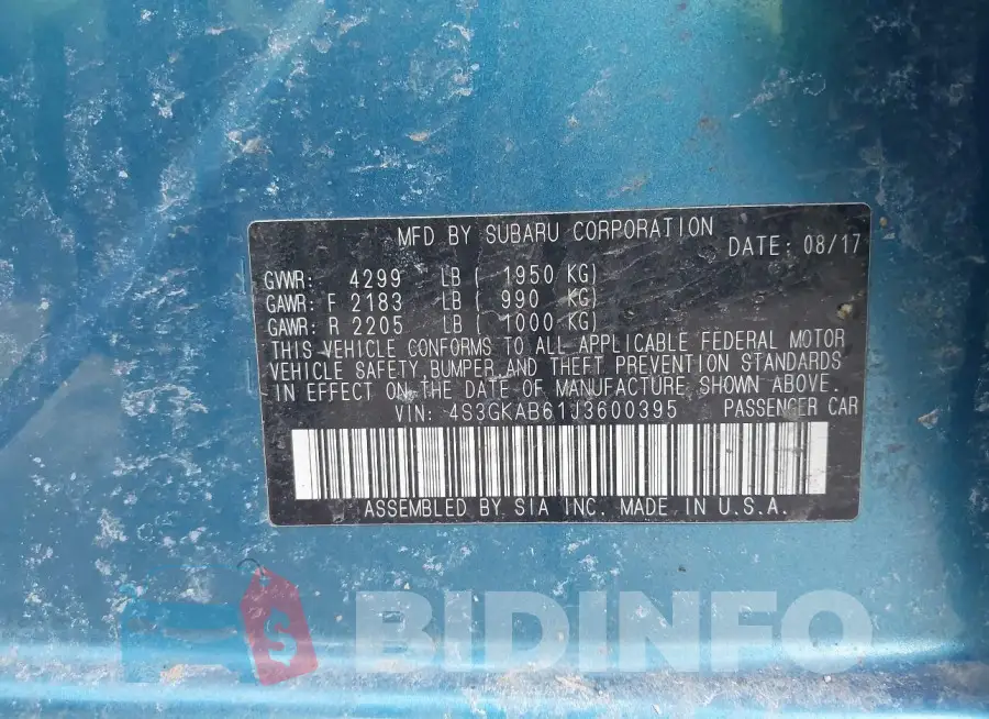 4S3GKAB61J3600395 Photo# 9
