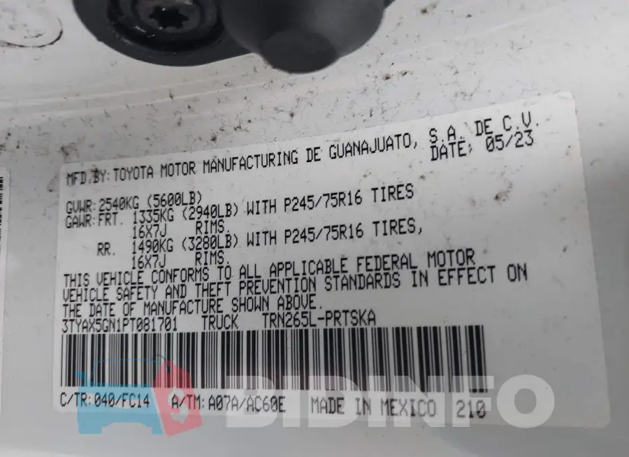 3TYAX5GN1PT081701 Photo# 9