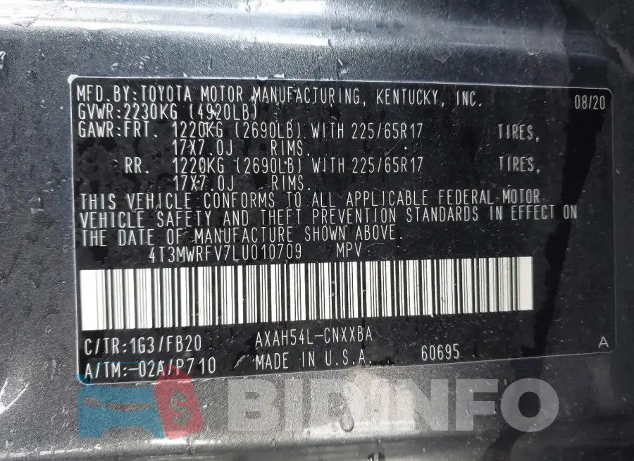 4T3MWRFV7LU010709 Photo# 9