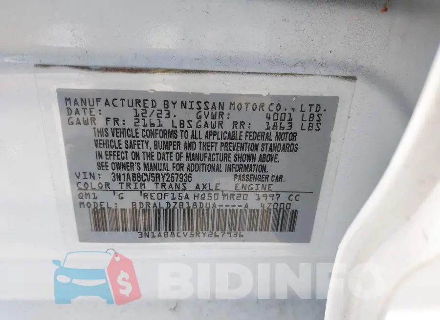 3N1AB8CV5RY267936 Photo# 9