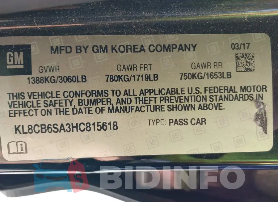 KL8CB6SA3HC815618 Photo# 9
