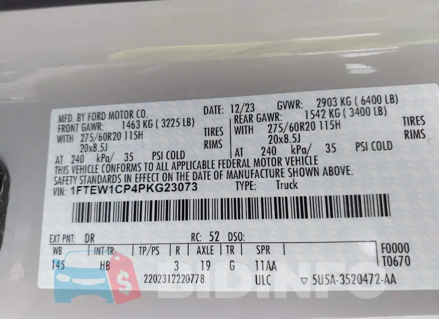 1FTEW1CP4PKG23073 Photo# 9