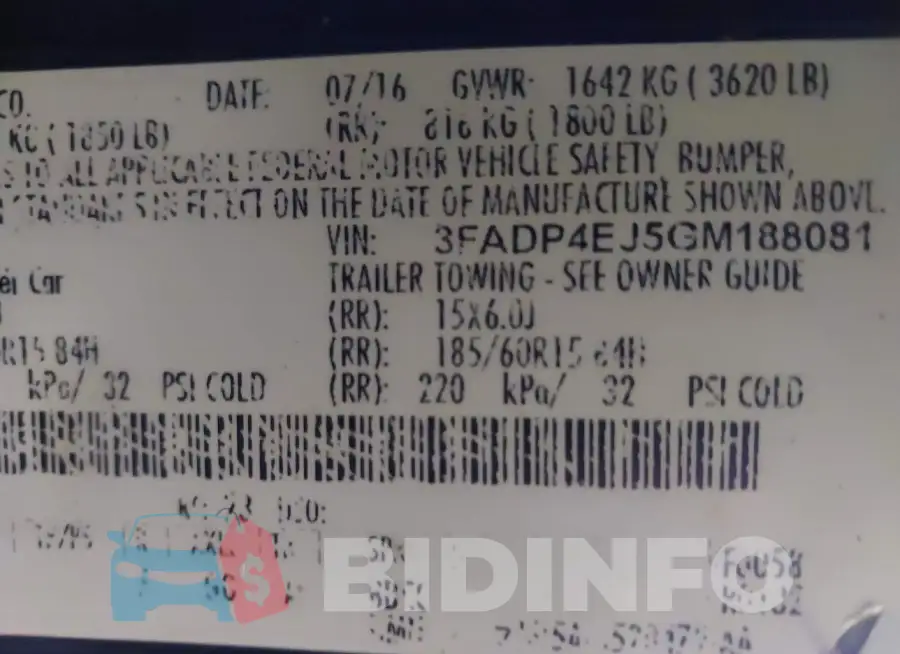 3FADP4EJ5GM188081 Photo# 9
