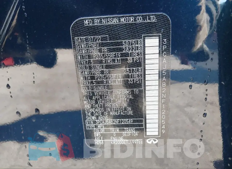 3PCAJ5AB2NF120549 Photo# 9
