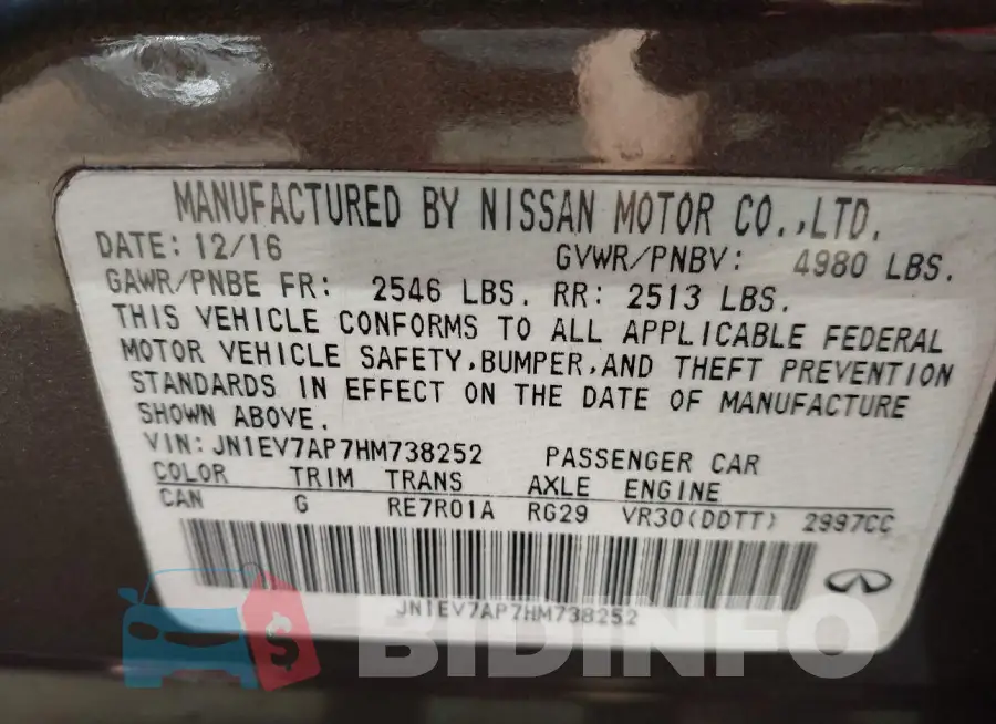 JN1EV7AP7HM738252 Photo# 9