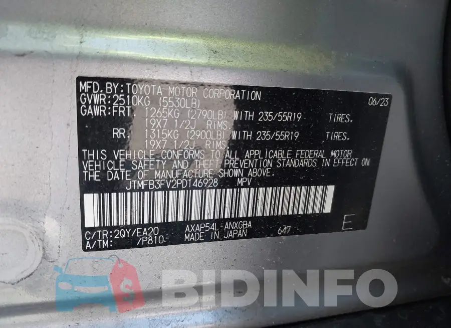 JTMFB3FV2PD146928 Photo# 9