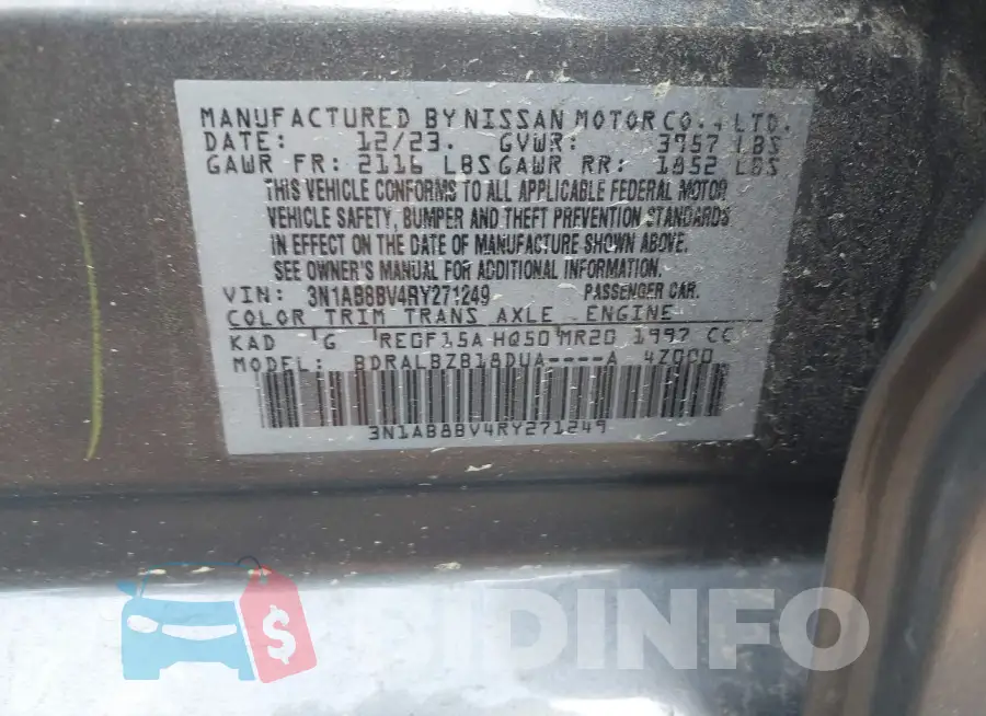 3N1AB8BV4RY271249 Photo# 9