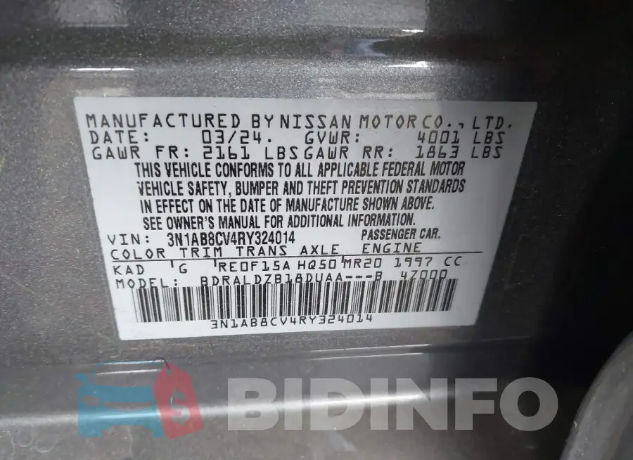3N1AB8CV4RY324014 Photo# 9