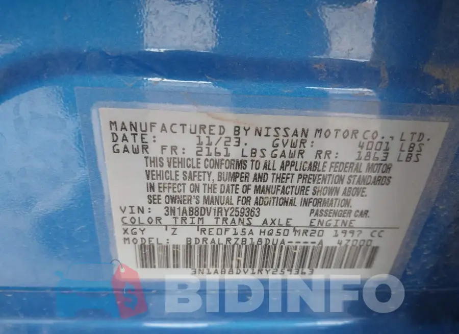 3N1AB8DV1RY259363 Photo# 9