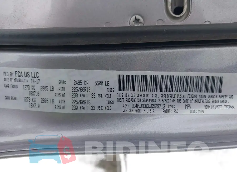 1C4PJMCB3JD529713 Photo# 9