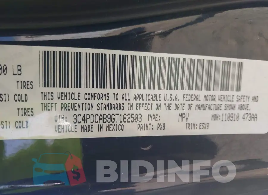 3C4PDCAB9GT162503 Photo# 9