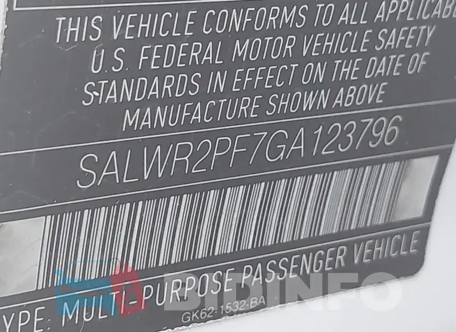 SALWR2PF7GA123796 Photo# 9