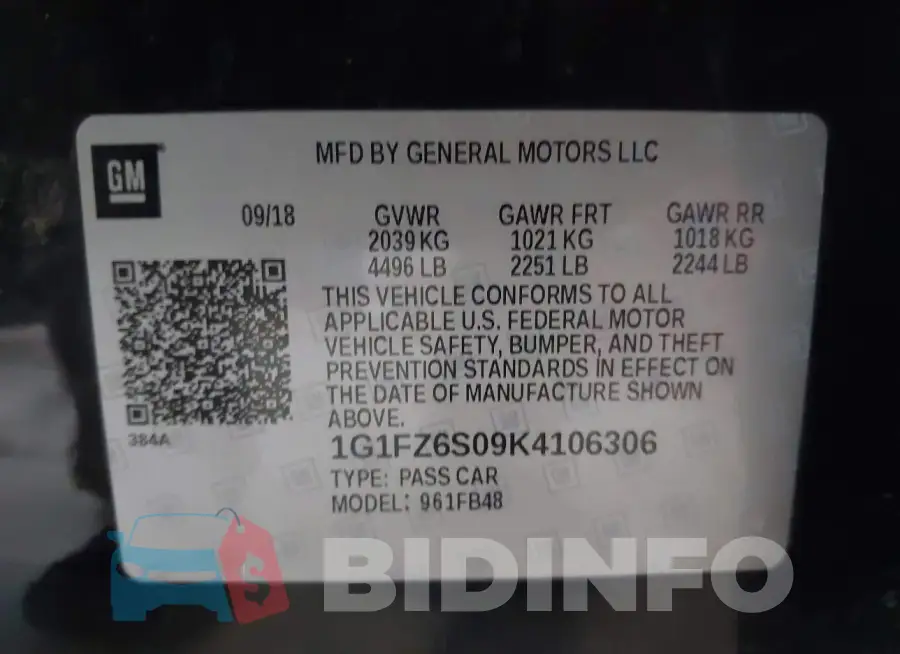 1G1FZ6S09K4106306 Photo# 9