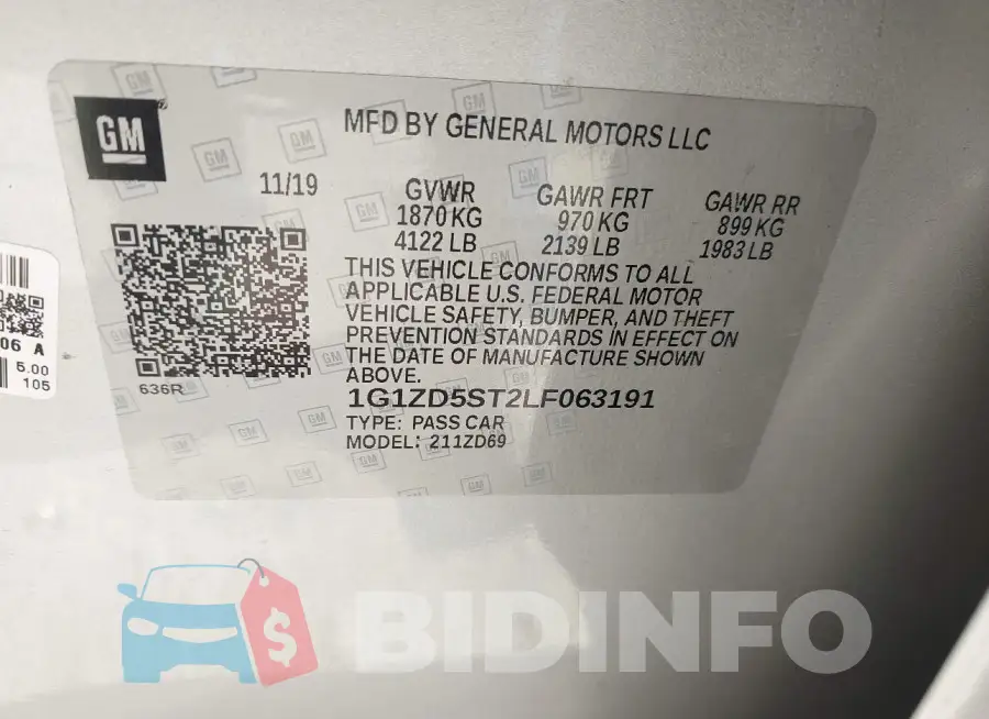 1G1ZD5ST2LF063191 Photo# 9