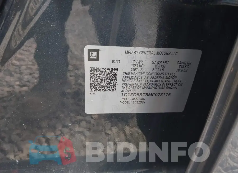 1G1ZD5ST8MF073175 Photo# 9