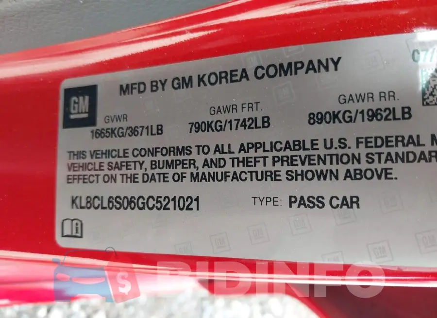 KL8CL6S06GC521021 Photo# 9