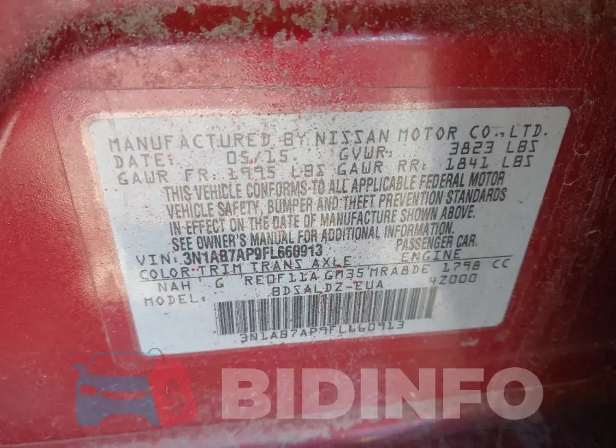 3N1AB7AP9FL660913 Photo# 9