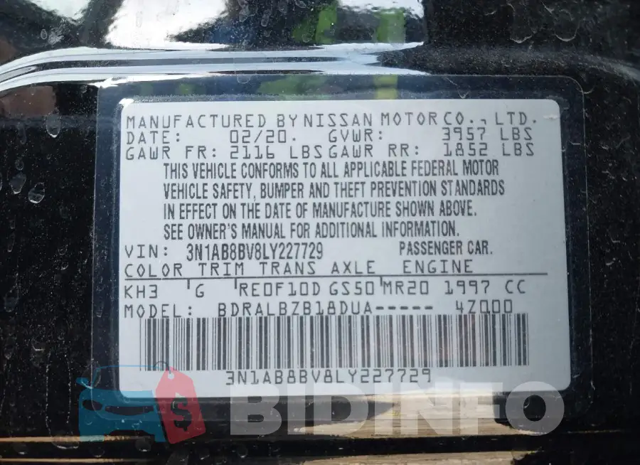 3N1AB8BV8LY227729 Photo# 9