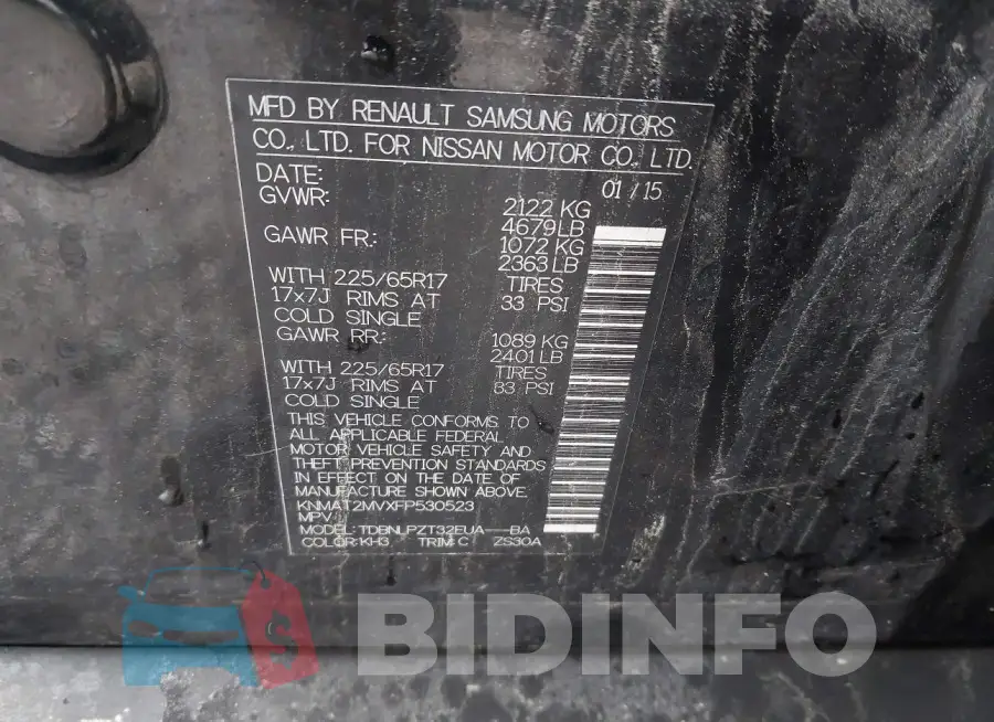 KNMAT2MVXFP530523 Photo# 9